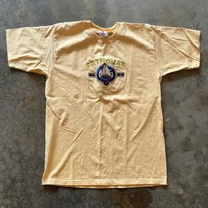 St Thomas USVI Graphic T Shirt Mens Extra Large XL Yellow Souvenir